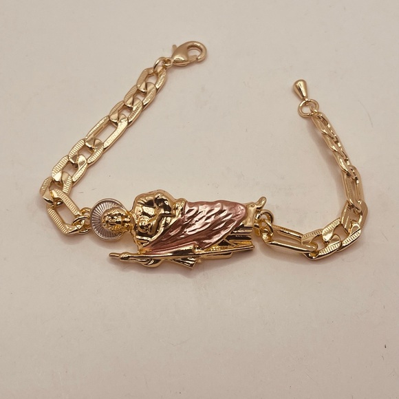 COPY - Gold plated bracelet unisex San Jude Tadeo design - Picture 4 of 6